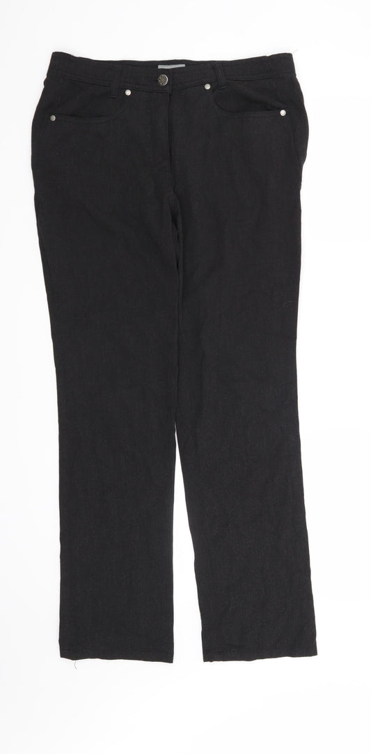 Per Una Womens Grey Trousers Size 8 L30 in