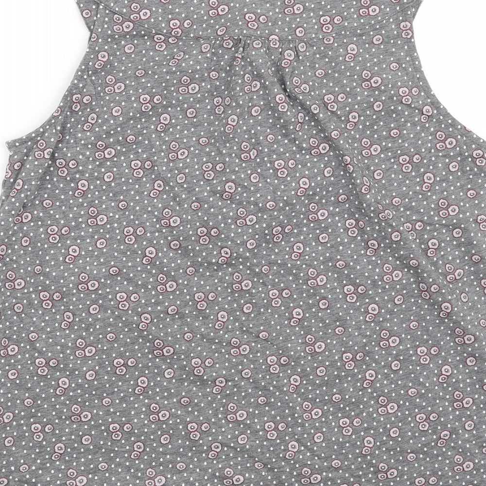 Brand and care label for Baby Jane women’s grey floral basic blouse, size UK 8