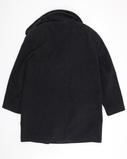 Klass Womens Black Overcoat Cape Size 14
