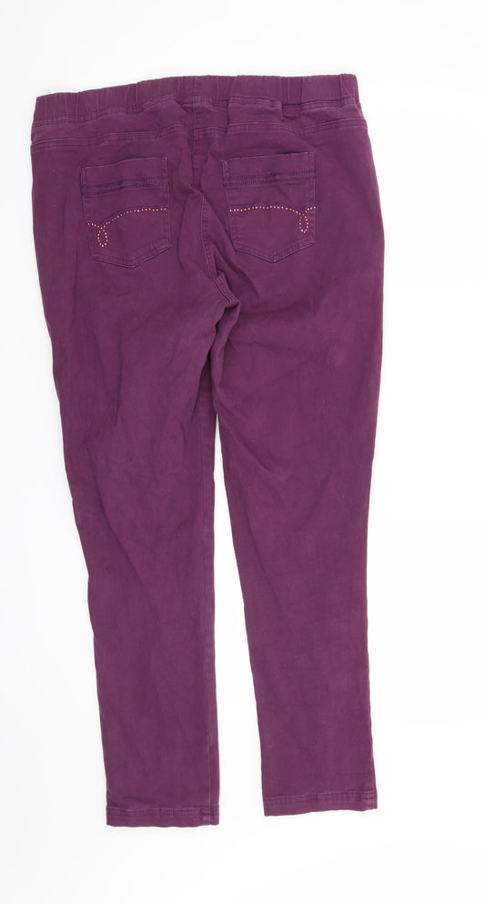 Preworn Womens Purple Straight Jeans Size 36 in L28 in