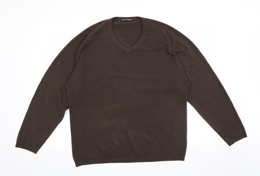 Autograph Mens Brown Pullover Jumper Size L