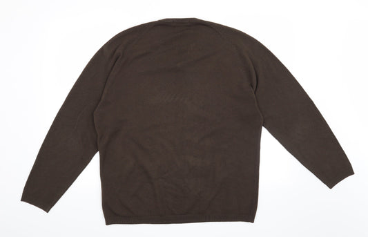Autograph Mens Brown Pullover Jumper Size L