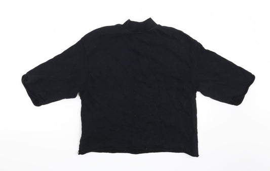 Bershka Womens Black Pullover Sweatshirt Size XS
