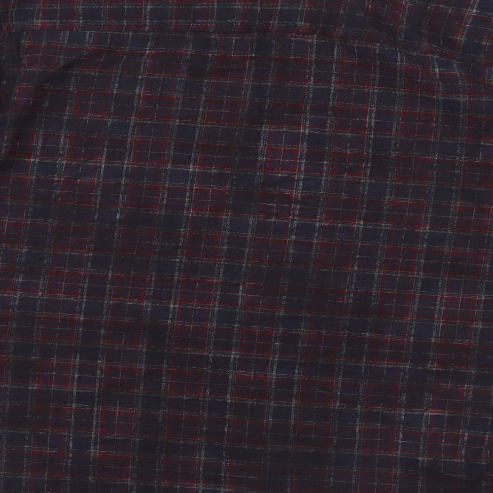 New Look Men Mens Blue Check Button-Up Size L