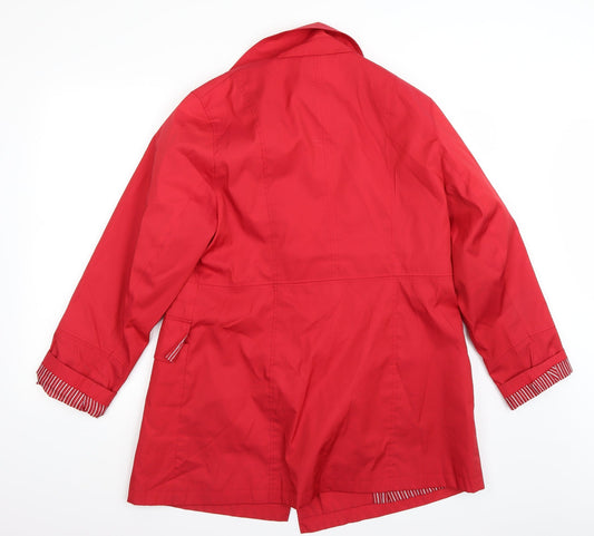 George Womens Red Jacket Coat Size 14