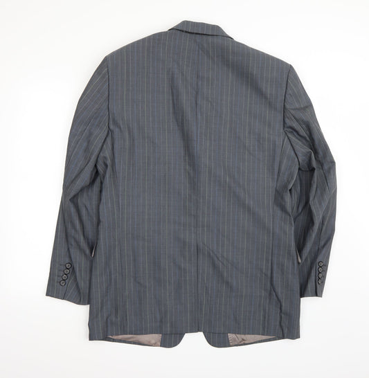 STONES Mens Grey Jacket Suit Jacket Size 40