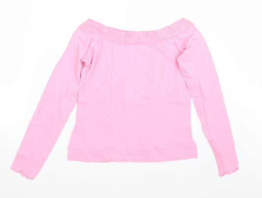 Ap Womens Pink Basic T-Shirt Size 2