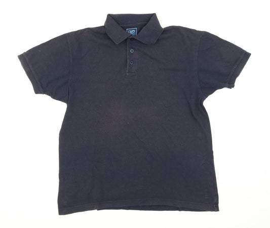 Easy Mens Blue Polo Size M