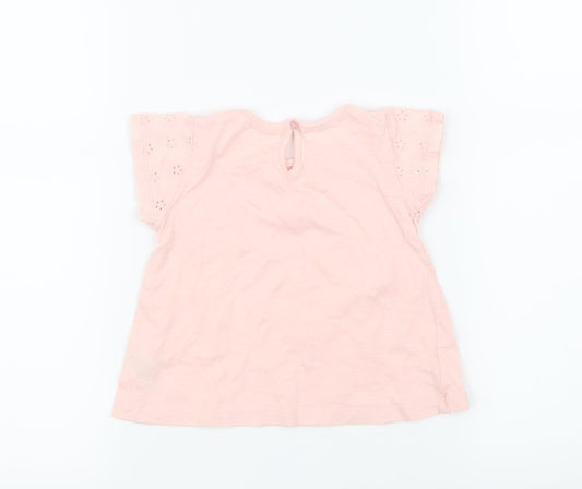 Young Dimension Girls Pink Basic T-Shirt Size 9-12 Months