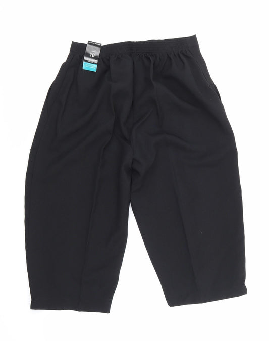 Preworn Womens Black Trousers Size 16