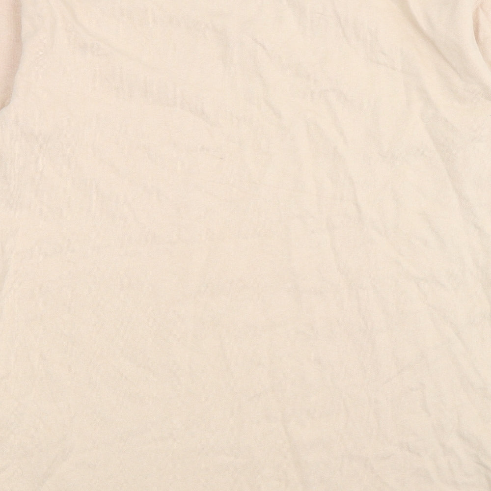 Brand and care label for Divided women’s beige pullover sweatshirt, size S, - oversized