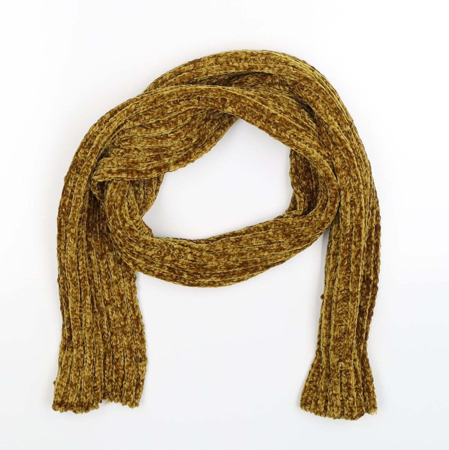 Preworn Womens Yellow Knit Scarf