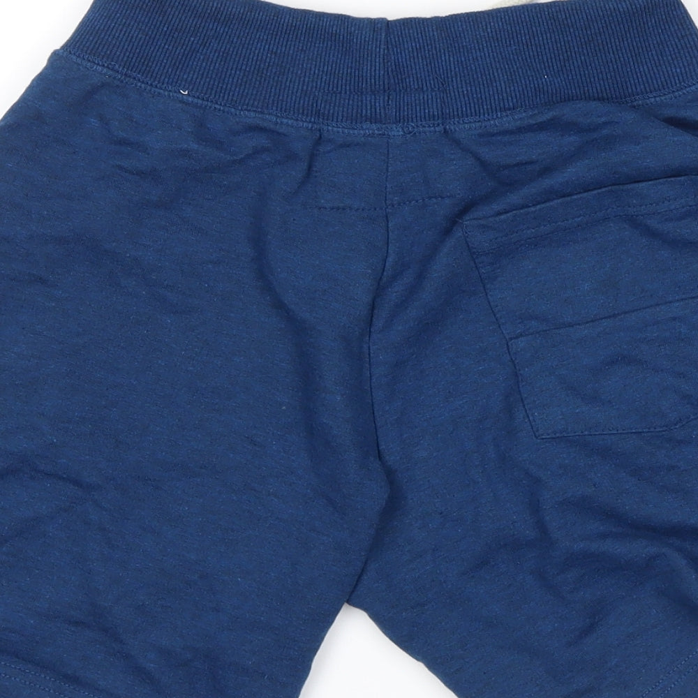 Brand and care label for Berkshire men’s blue sweat shorts, size XS