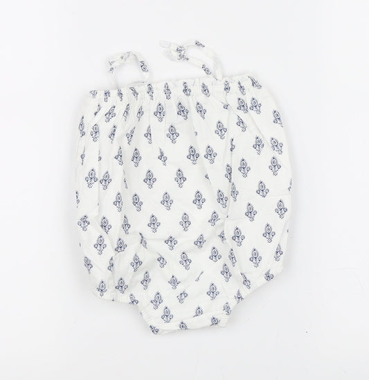Baby Gap Girls White Paisley Leotard One-Piece Size 6-9 Months