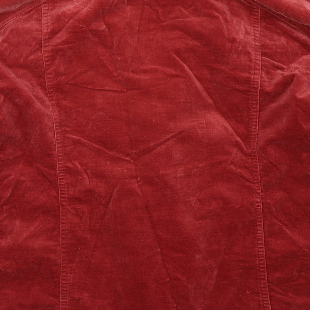 Brand and care label for Casual Comfort women’s pink jacket coat, size UK 14