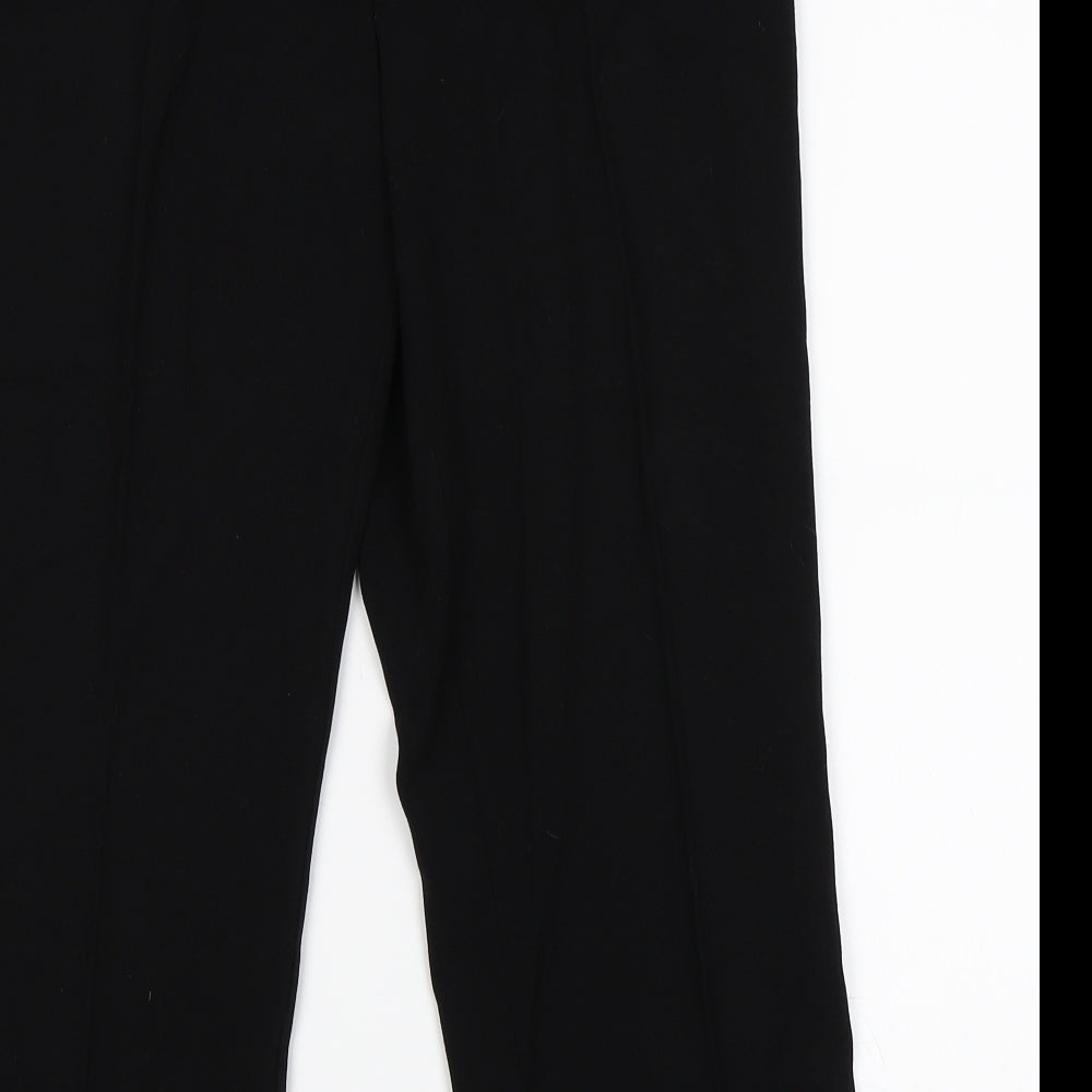 Brand and care label for Papaya women’s black trousers, size UK 10, 22-inch leg - culottes