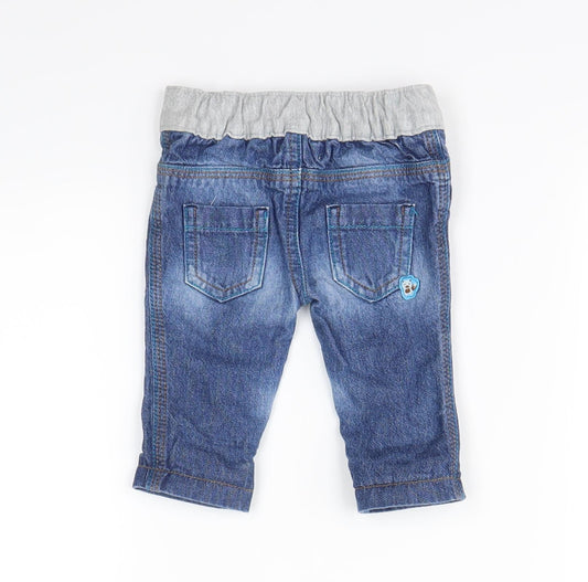 Rocha Little Rocha Blue Denim Cargo Jeans Size 0-3 Months