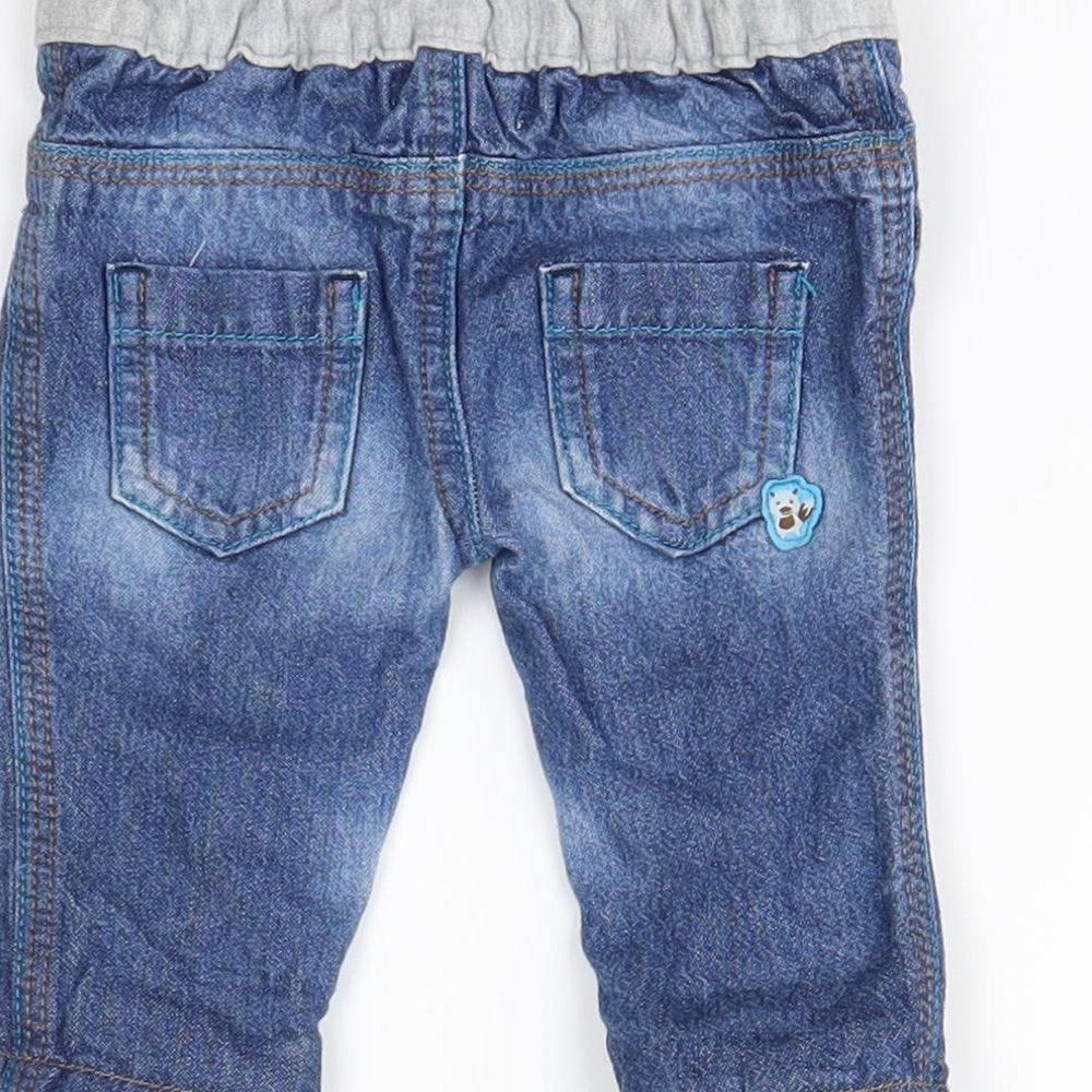 Rocha Little Rocha Blue Denim Cargo Jeans Size 0-3 Months