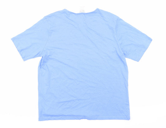 Anne De Lancay Womens Blue Basic T-Shirt Size 14