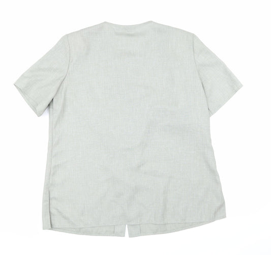 Berkertex Womens Green Basic Button-Up Size 18