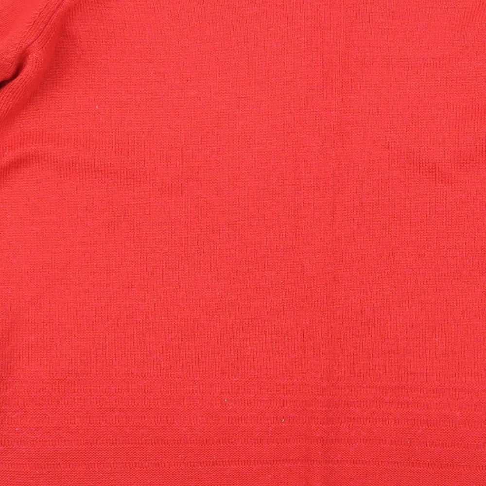 Marks and Spencer Womens Red Knit Pullover Jumper Size 14