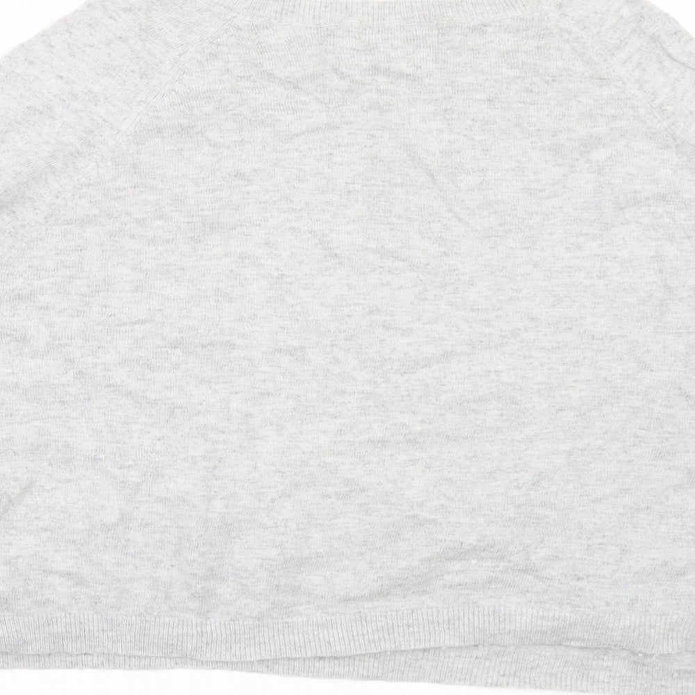 Brand and care label for Next women’s grey jumper, size UK 14, - crop jumper