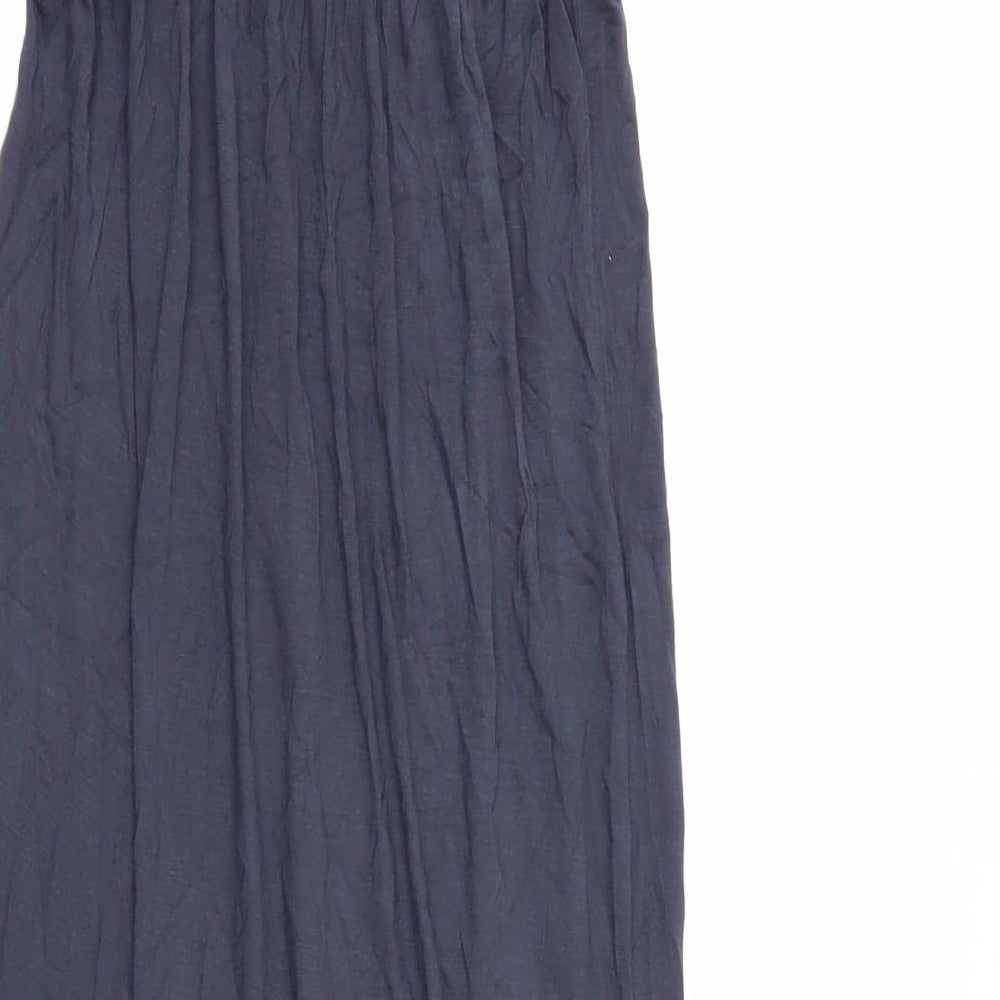 Brand and care label for Topshop women’s blue maxi, size UK 8