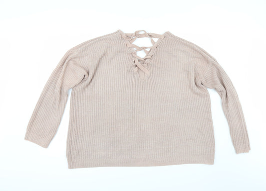 Peacocks Womens Pink Pullover Jumper Size L