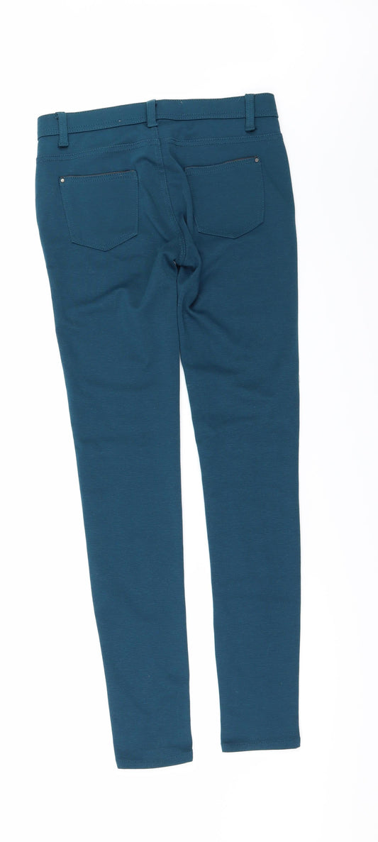 Denim & Co. Womens Blue Trousers Size 8 L31 in