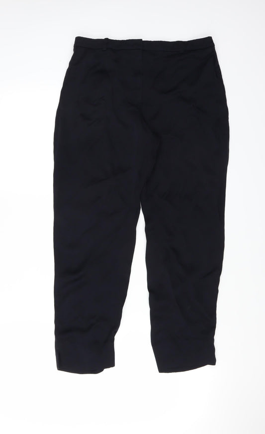 Mango Womens Blue Trousers Size 12 L25 in