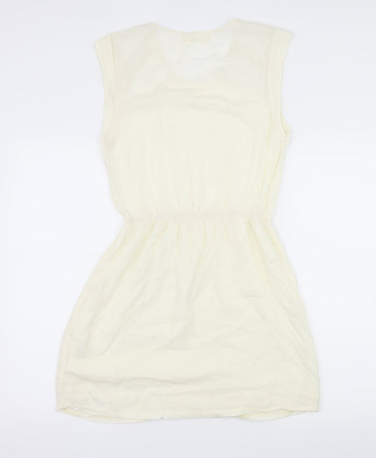Kilibbi Womens Ivory Skater Dress Size M
