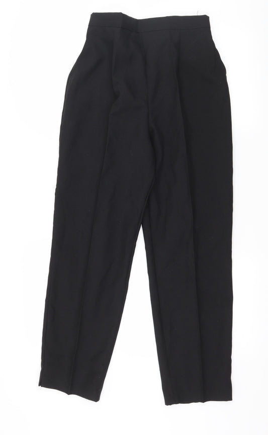 Preworn Womens Black Trousers Size 12 L26 in