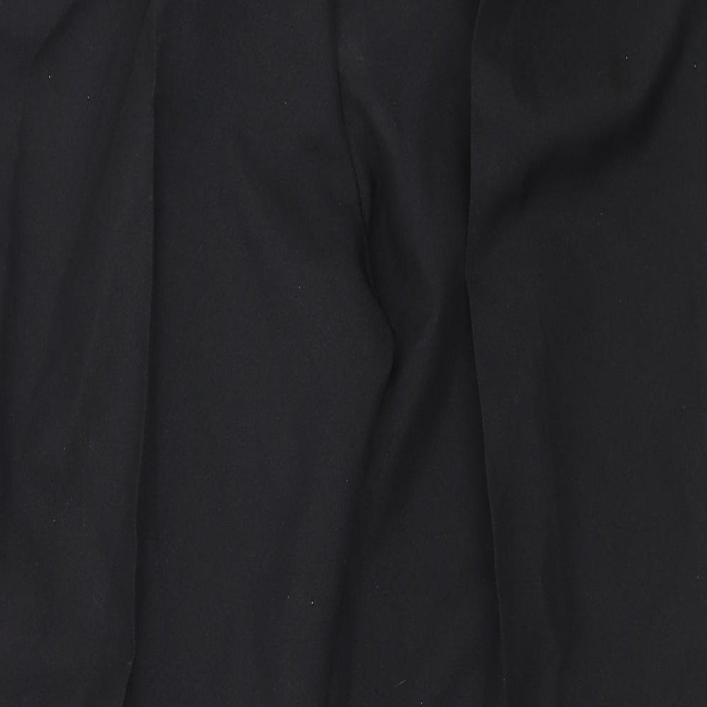 Brand and care label for Preworn women’s black trousers, size UK 12, 26-inch leg