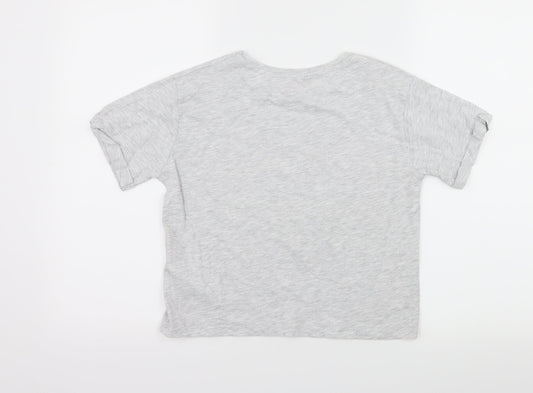 Primark Girls Grey Jersey Basic T-Shirt Size 10-11 Years - Squad Goals