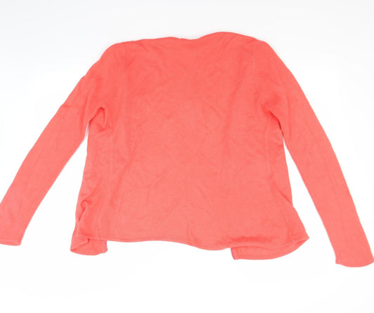 Debbie Morgan Womens Orange Cardigan Jumper Size M