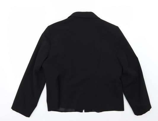 AMARANTO Womens Black Rayon Jacket Size 18