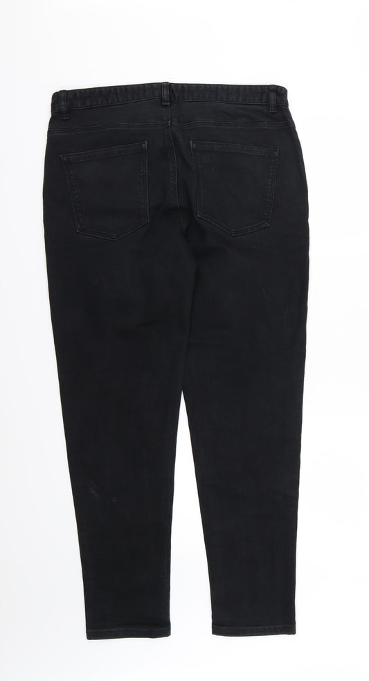 NEXT Womens Black Denim Tapered Jeans Size 34 L31 in