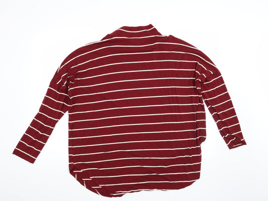 Capsule Womens Red Striped Pullover Sweatshirt Size 18
