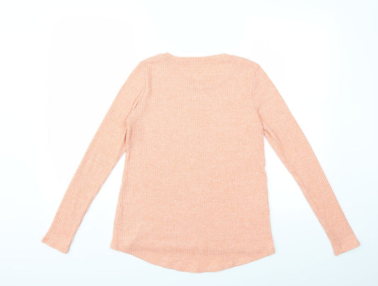 American Eagle Outfitters Womens Orange Knit Pullover Jumper Size XS