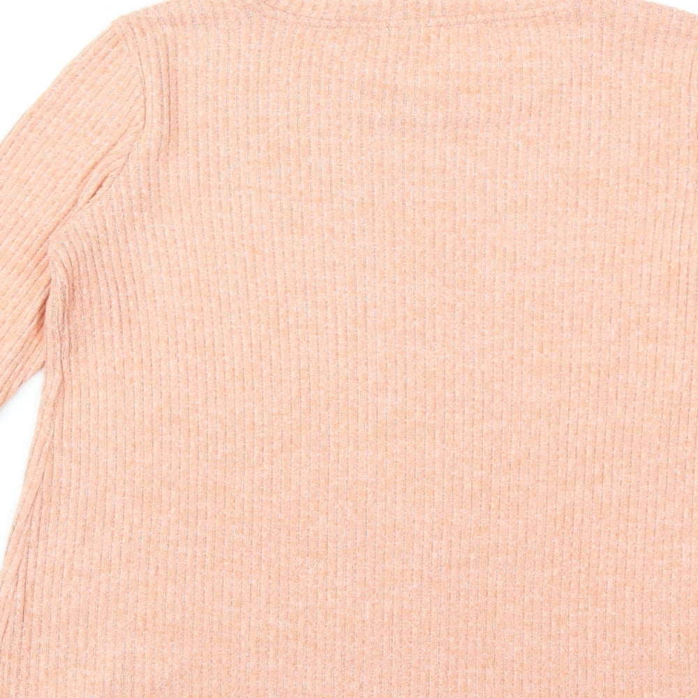 American Eagle Outfitters Womens Orange Knit Pullover Jumper Size XS