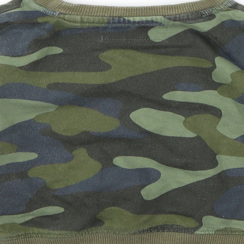 NEXT Baby Green Camouflage Pullover Jumper Size 3-6 Months