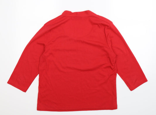 Emreco Womens Red Pullover Sweatshirt Size 14
