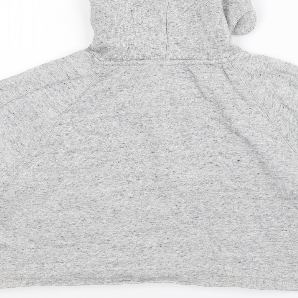 Brand and care label for Divided women’s grey pullover hoodie, size S