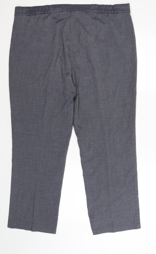 Marks and Spencer Womens Grey Trousers Size 18 L29 in