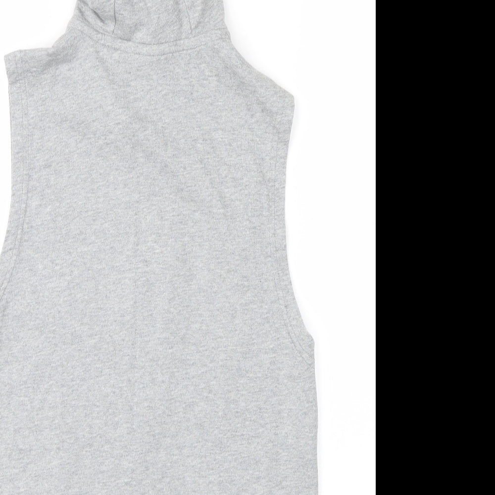 Brand and care label for F&F boys’ grey full zip hoodie, size 10-11, years