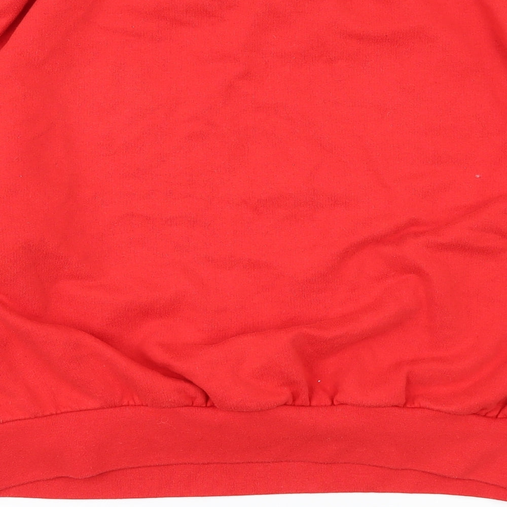 Bershka Womens Red Pullover Jumper Size S