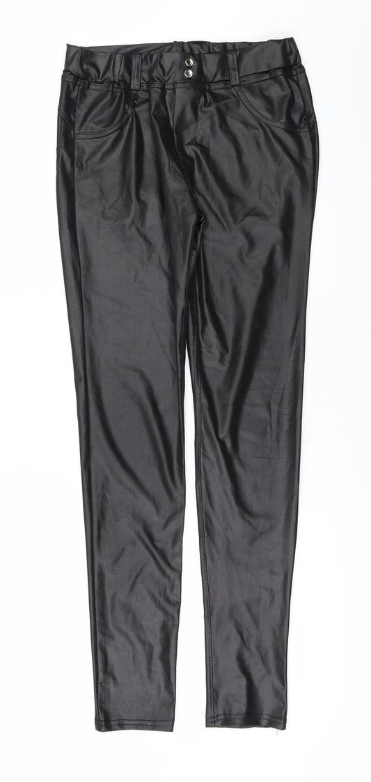 Preworn Womens Black Trousers Size S L26 in