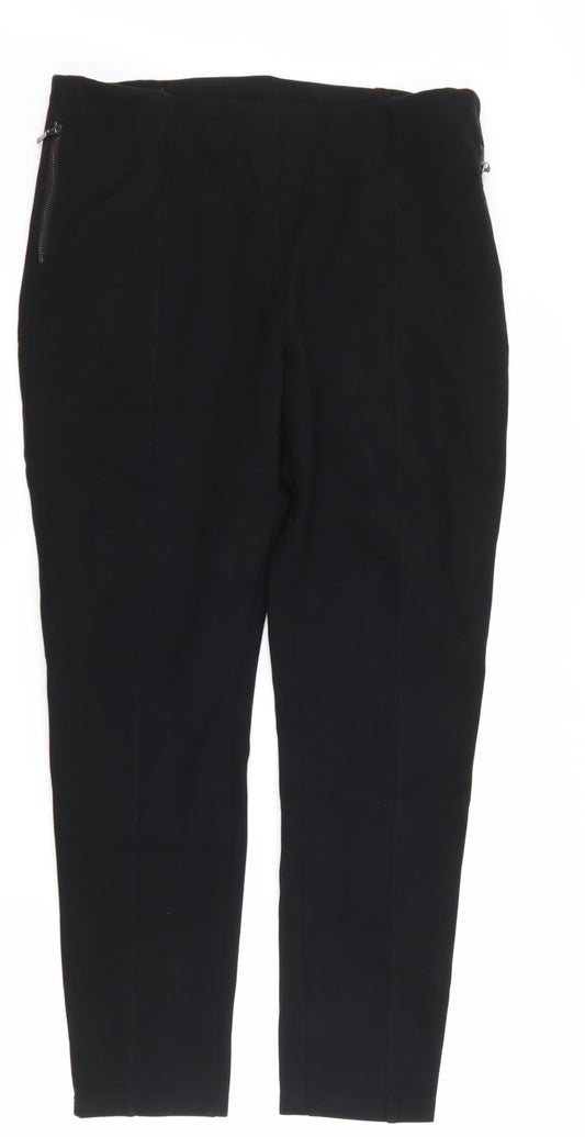 DASH Womens Black Trousers Size 34 L27 in