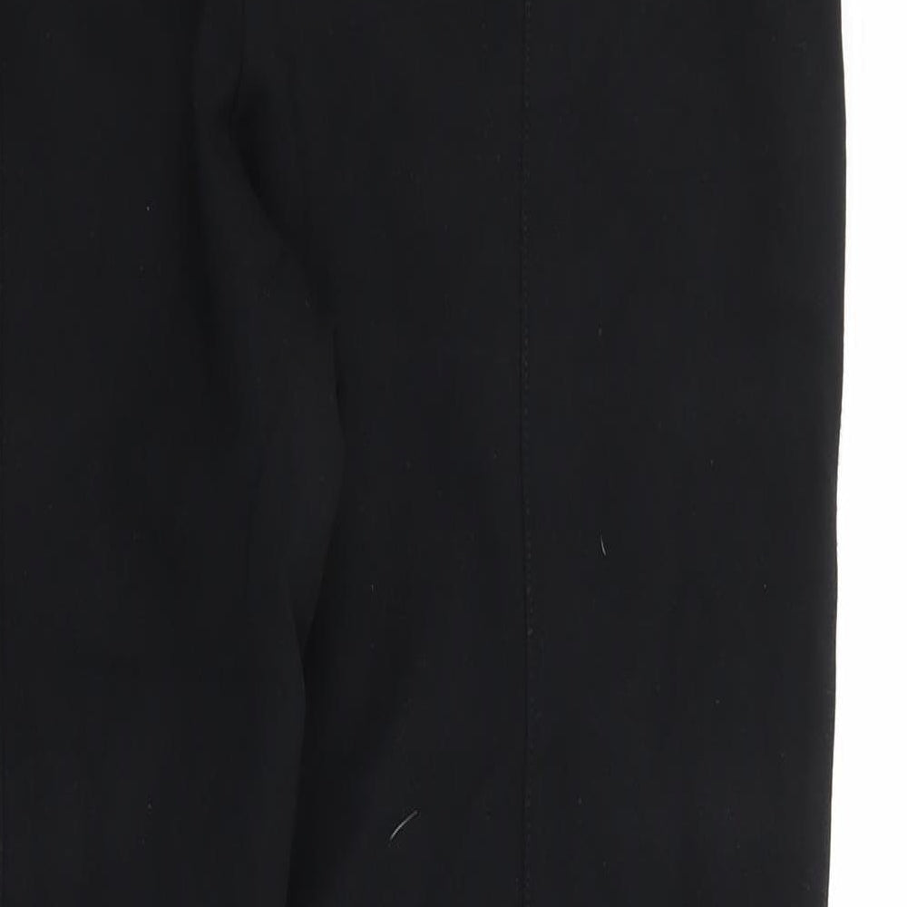 Brand and care label for Dash women’s black trousers, size UK 34, 27-inch leg