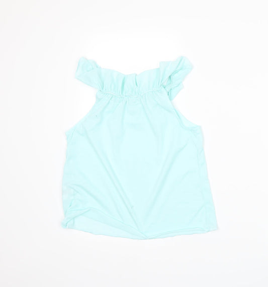 H&M Girls Blue Basic Tank Size 6-7 Years
